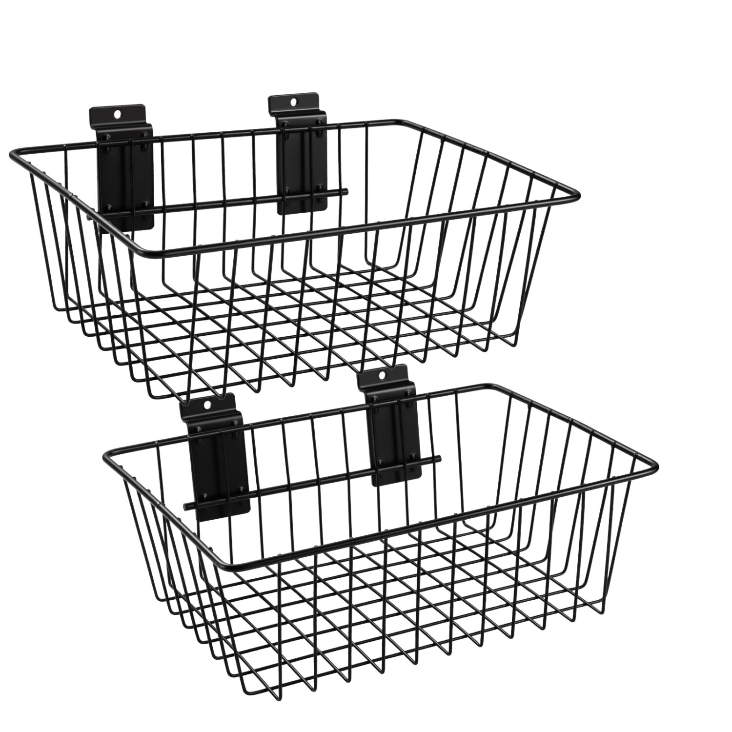Polmart Heavy Duty Slatwall Basket, 2-Pack