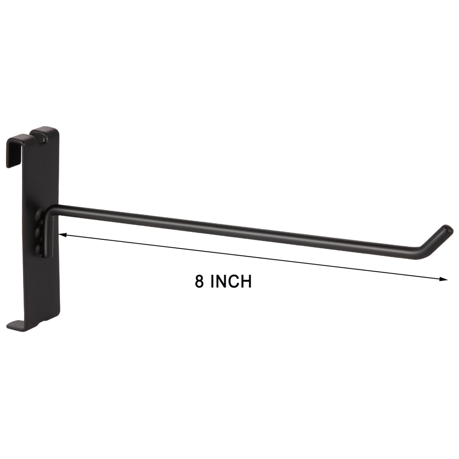 Polmart 8" Heavy Duty Black Gridwall Panel Hooks, Pack of 96 (8-inch)