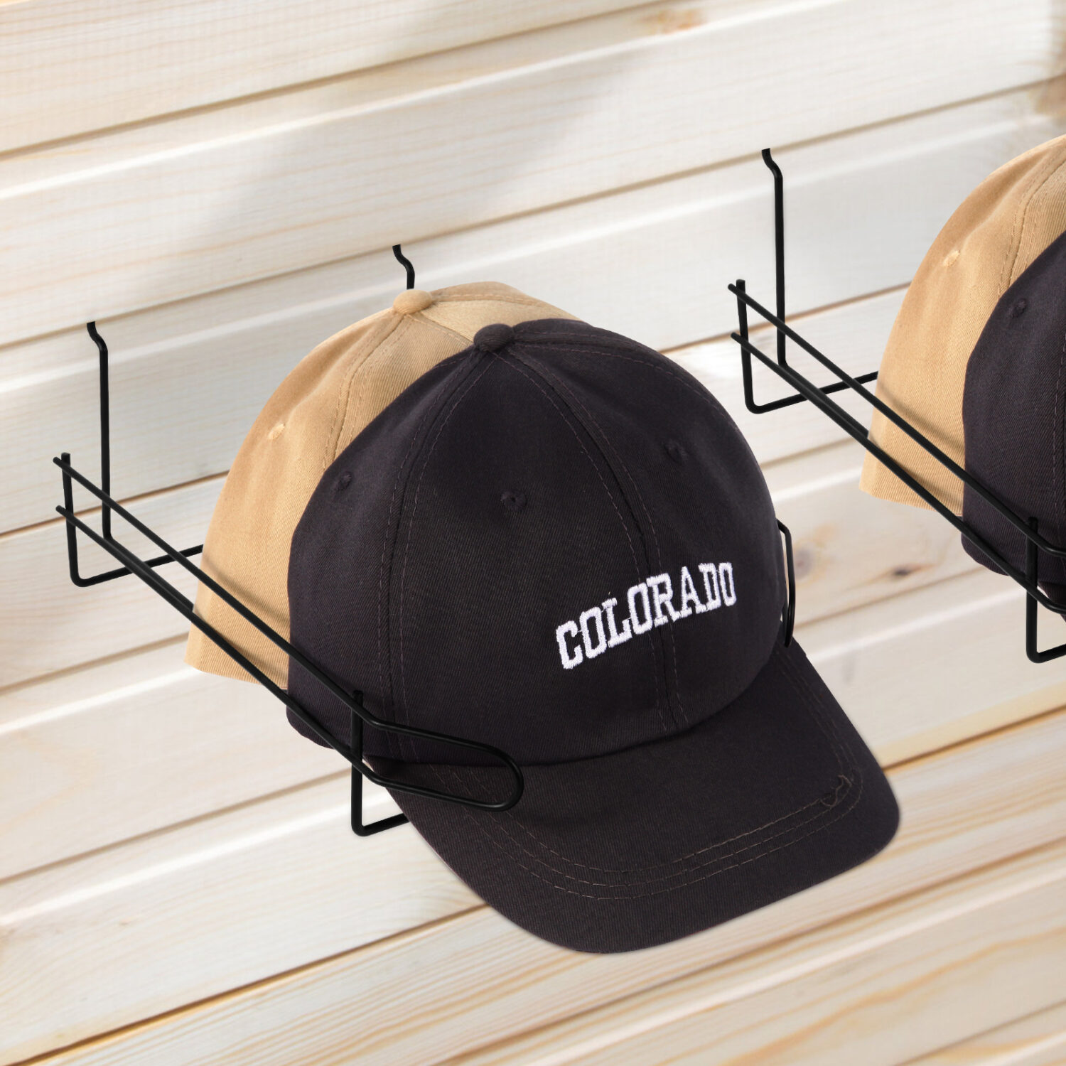 Polmart Slatwall Hat Display Baskets/Racks, 4-Pack - Image 2