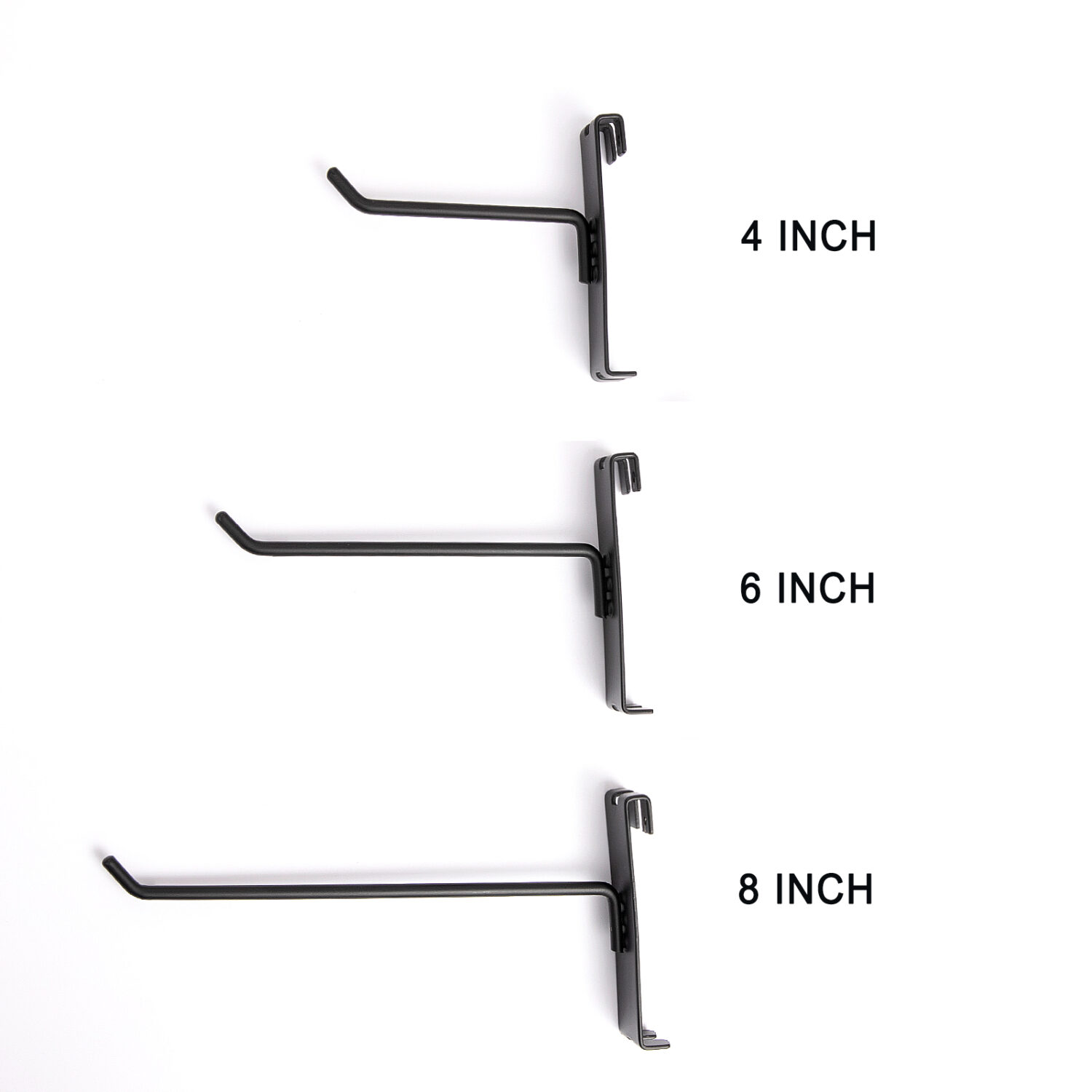 Polmart 6" Heavy Duty Black Gridwall Panel Hooks, Pack of 96 (6-inch) - Image 2