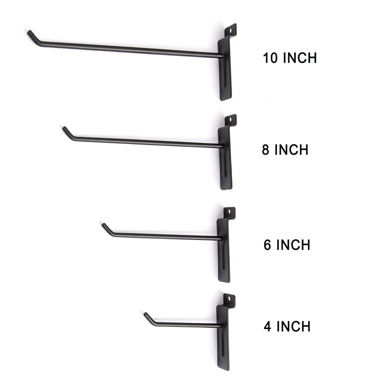 Polmart 8" Heavy Duty Black Slatwall Panel Hooks, Pack of 96 - Image 4