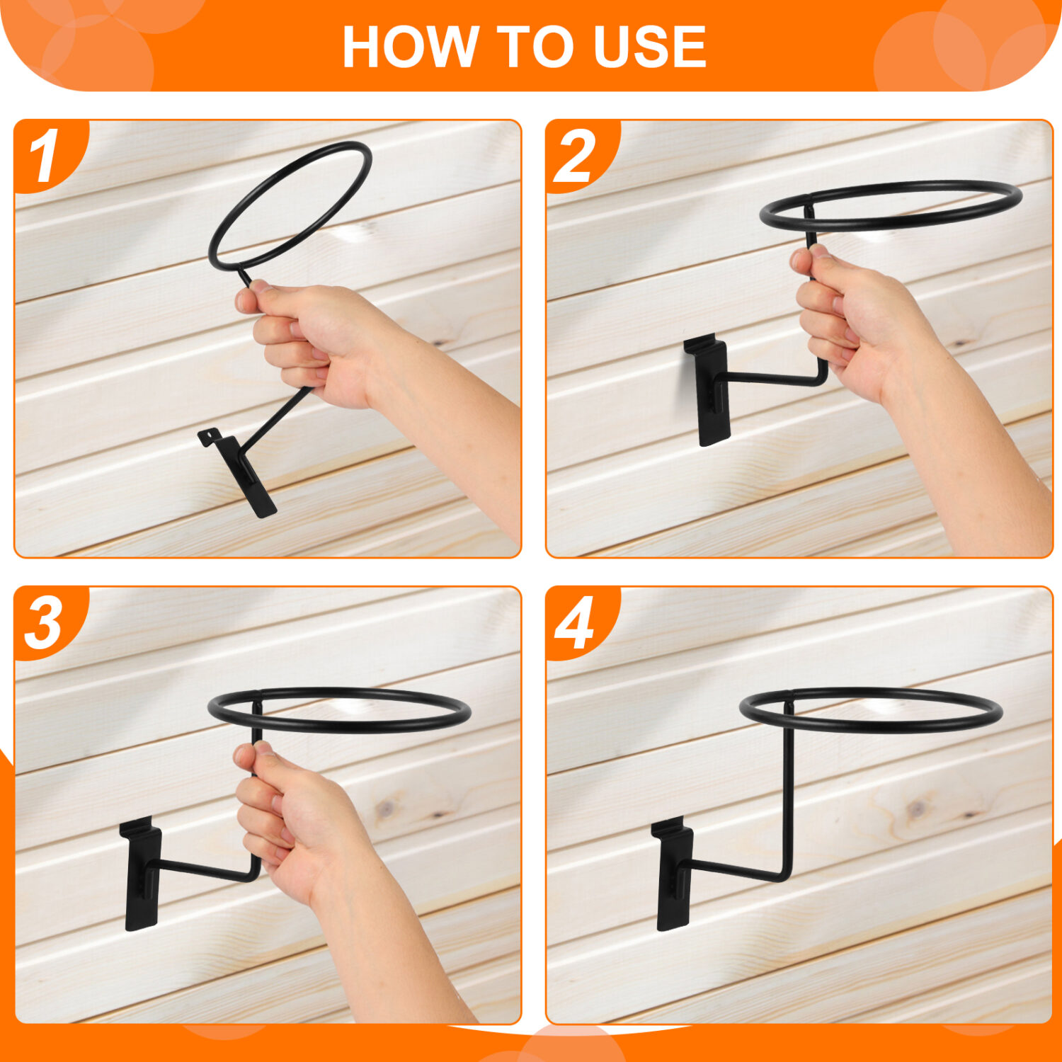 Polmart Slatwall Hat/Ball Displays, 6-Pack - Image 5