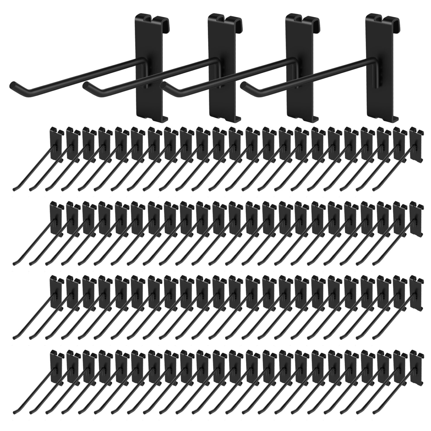Polmart 6" Heavy Duty Black Gridwall Panel Hooks, Pack of 96 (6-inch) - Image 7