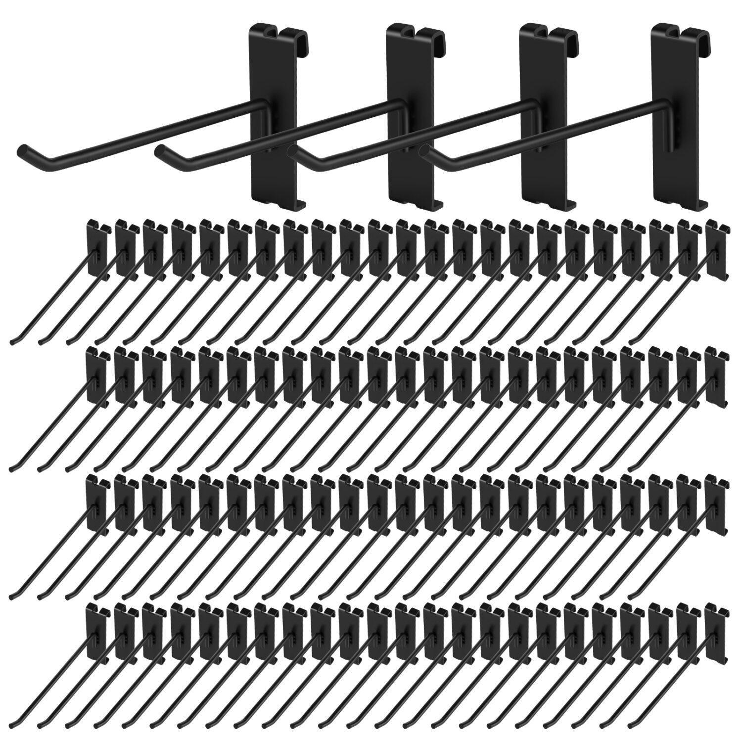 Polmart 8" Heavy Duty Black Gridwall Panel Hooks, Pack of 96 (8-inch) - Image 7