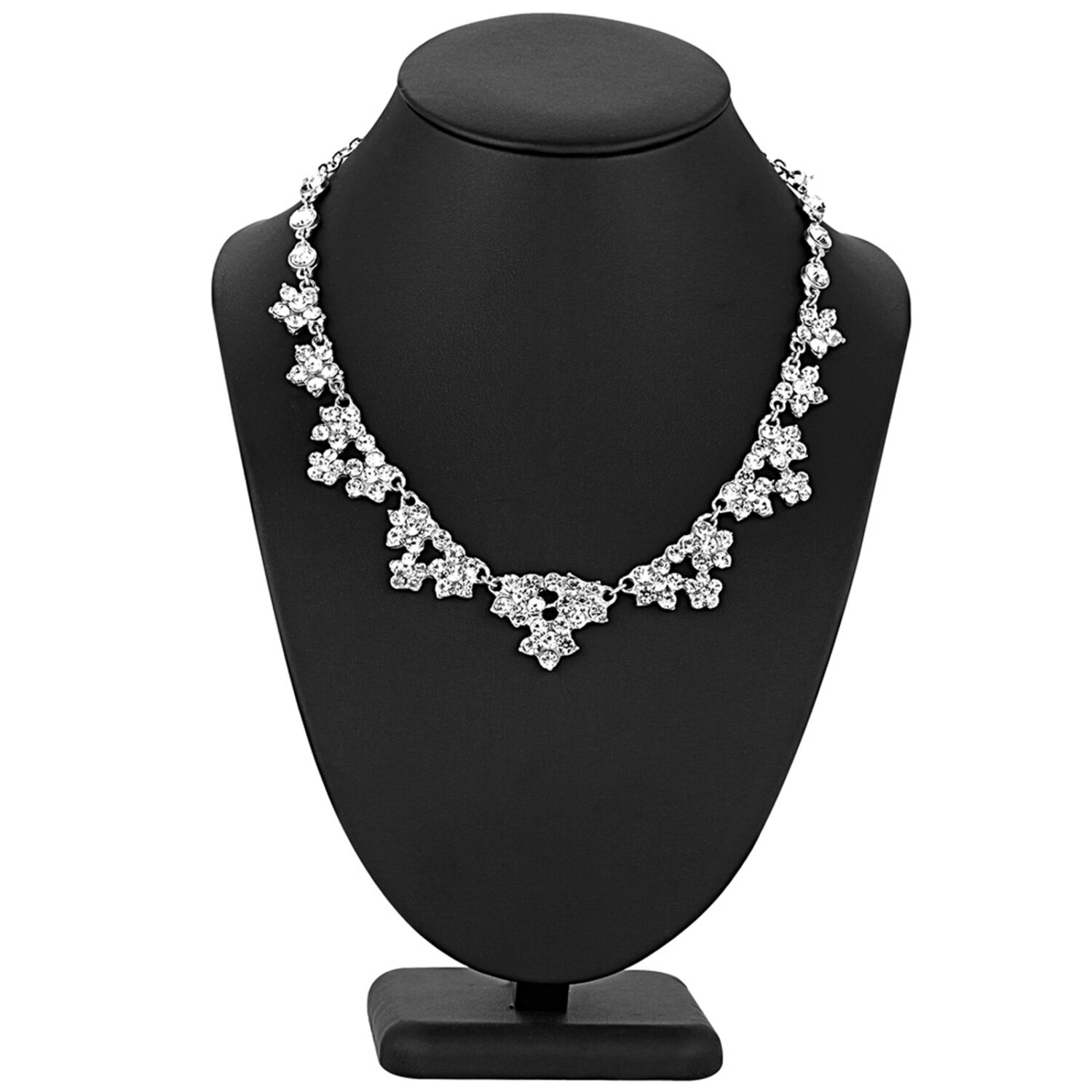 Polmart P29 Modern Necklace Display Bust, Black Leatherette, 11 ½”H