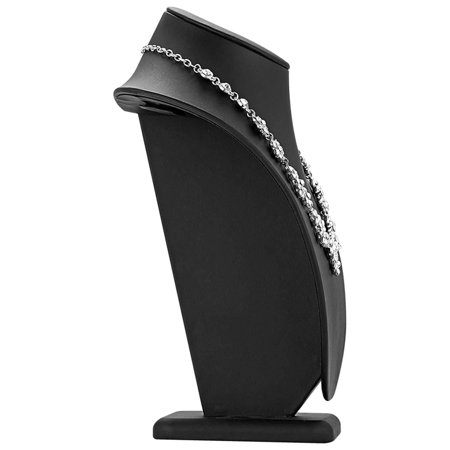 Polmart P29 Modern Necklace Display Bust, Black Leatherette, 11 ½”H - Image 4