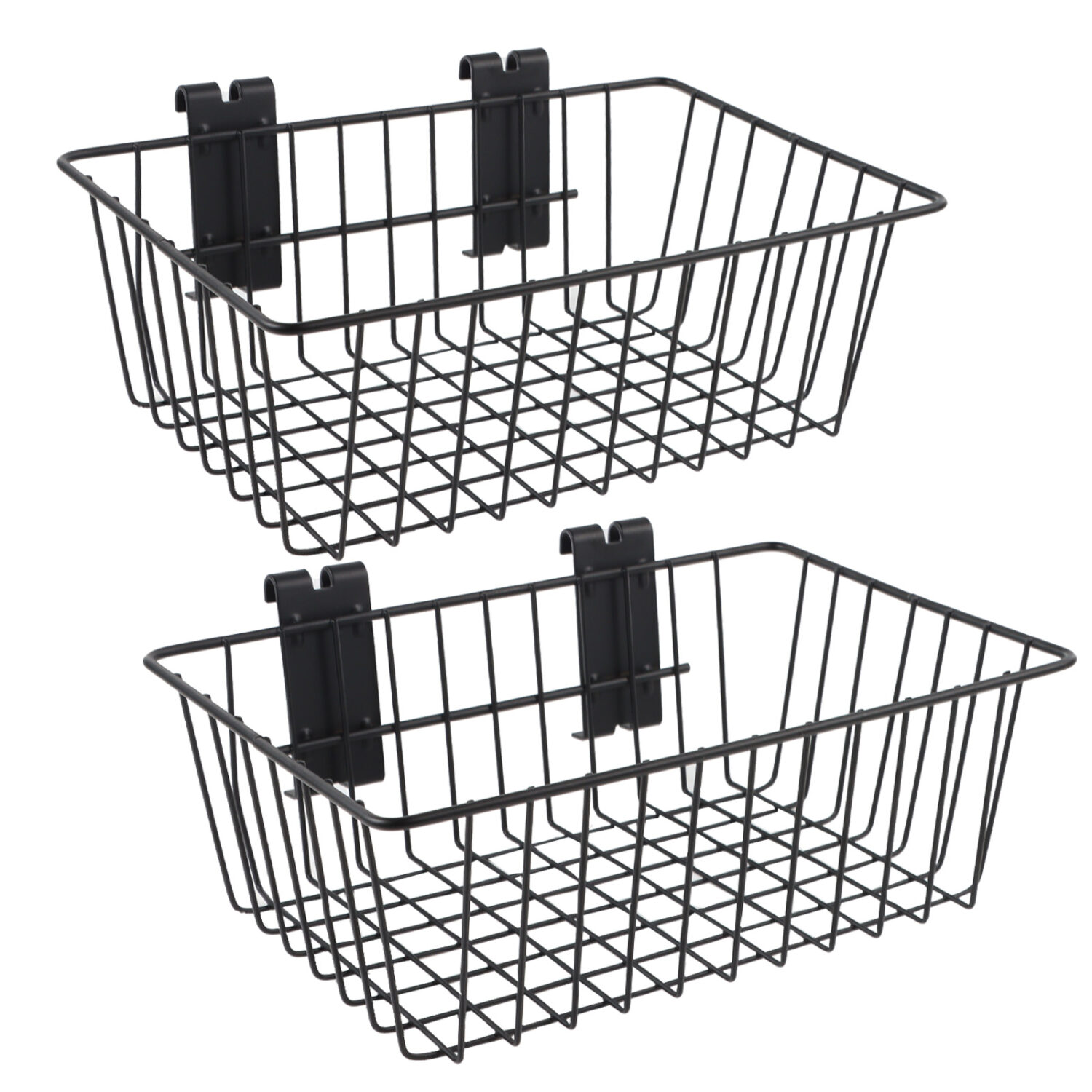 Polmart Heavy Duty Gridwall Basket, 2-Pack