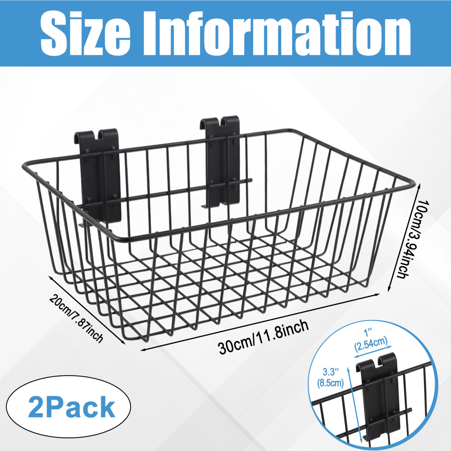 Polmart Heavy Duty Gridwall Basket, 2-Pack - Image 4
