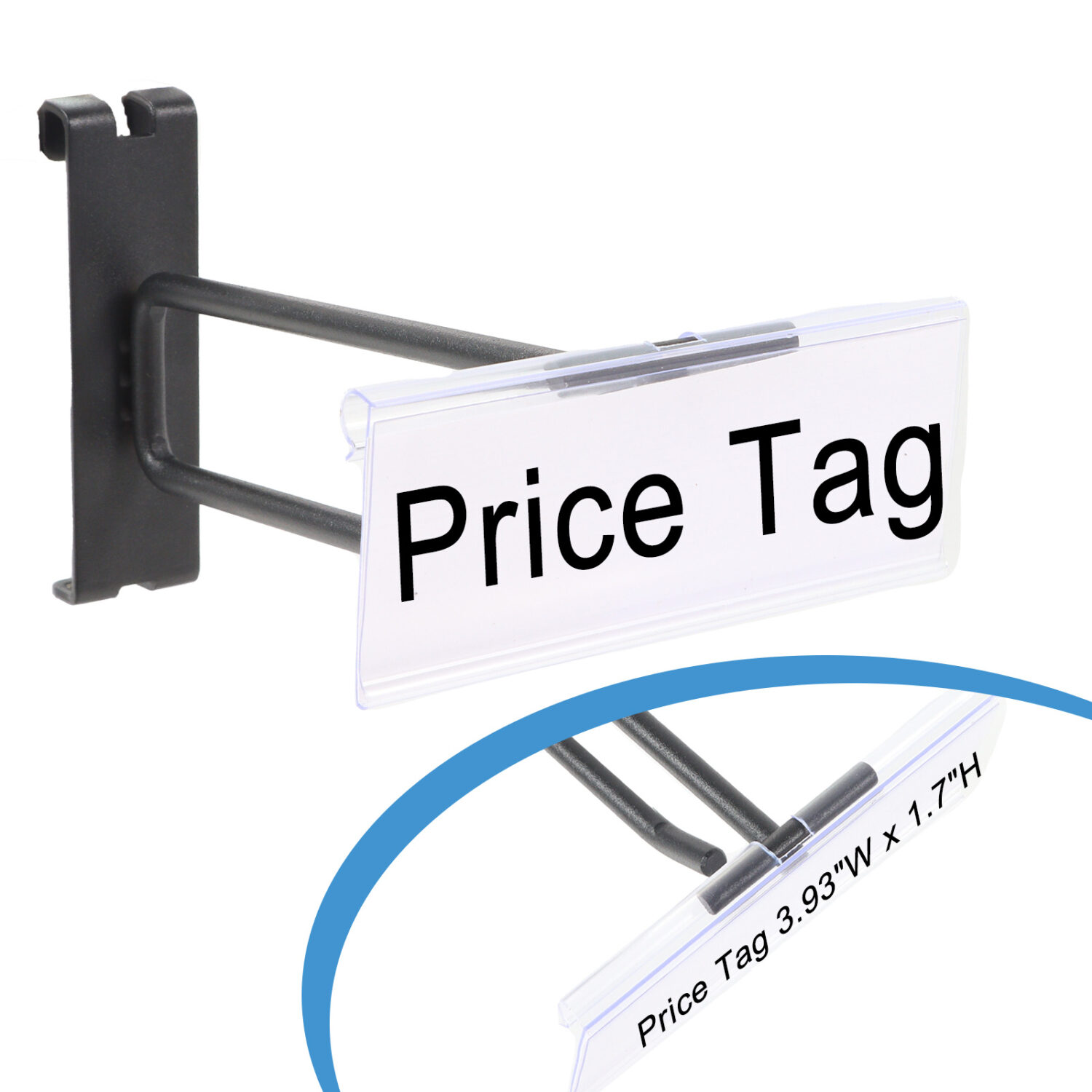 Polmart Heavy Duty Gridwall Panel Double-Bar Hooks, Black - 50 Pack (4-inch) - Image 7